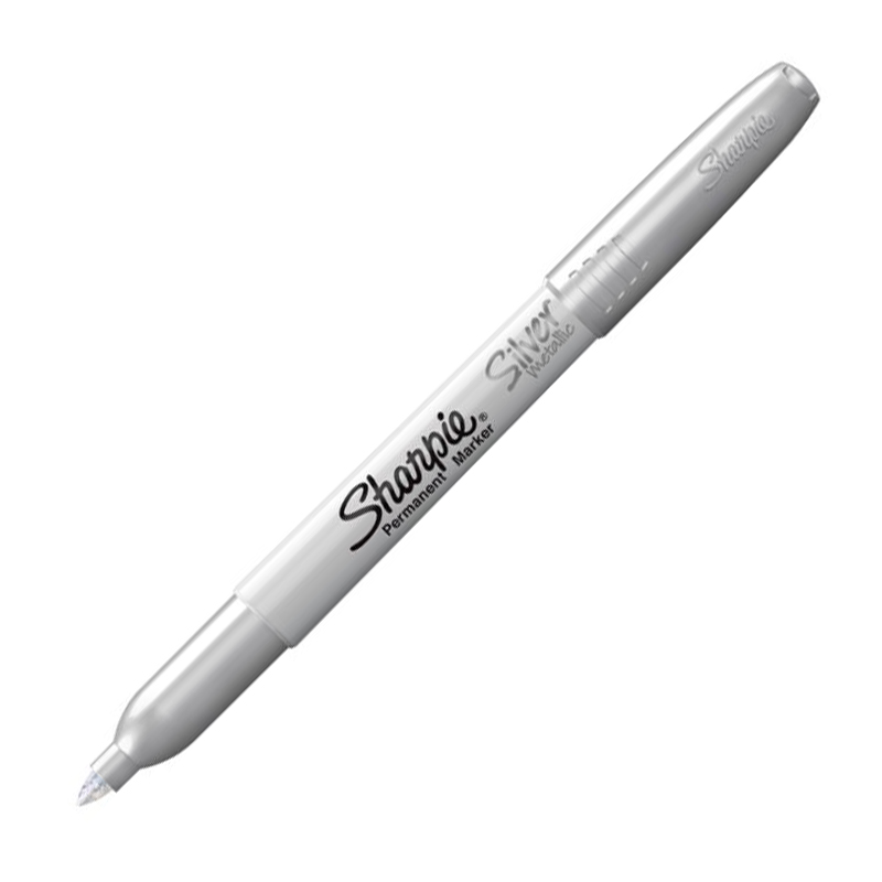  MARCADOR PUNTA FINA METALICO PLATA SHARPIE 