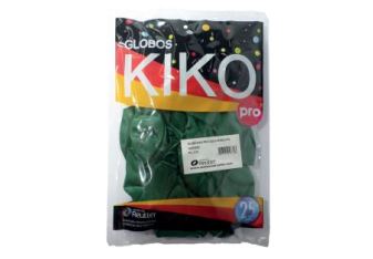  GLOBOS N 9 LISO X 25 UN KIKO VERDE OSCURO 