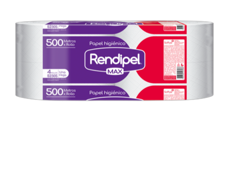  PAPEL HIG. 4 ROLLOS 500 MT H/S RENDIPEL MAX 