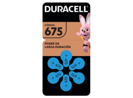  PILA AUDIOLOGICA 6 UN DURACELL D-675 