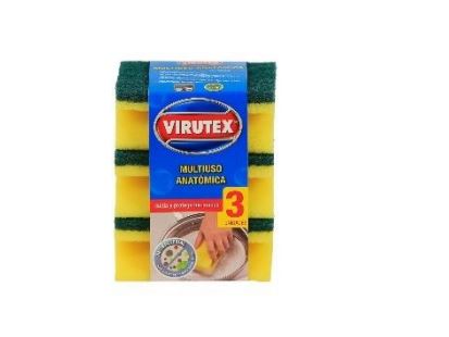  ESPONJA ACANALADA X 3 UN VIRUTEX 