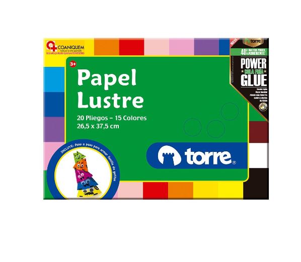  CARPETA ESCOLAR PAPEL LUSTRE 20 HJ. TORRE. 