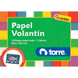  CARPETA ESCOLAR PAPEL VOLANTIN 10PLIEG 7COLOR TORR 
