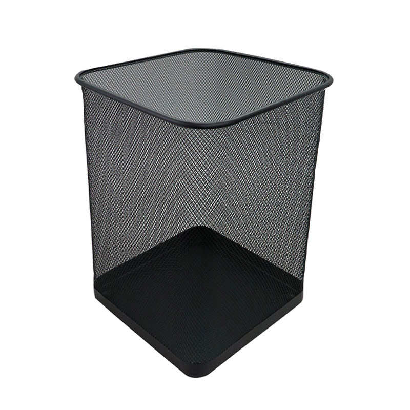  PAPELERO METALICO 27 X 31 CM. NEGRO CUADRADO HAND 