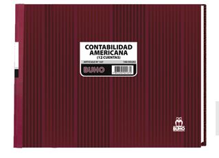  LIBRO CONTAB. AMERIC.12 CTAS.100 HJ. BUHO 167 