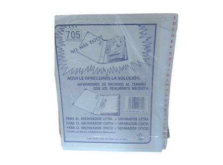  SEPARADOR CARTA ALFABETICO J.S. 