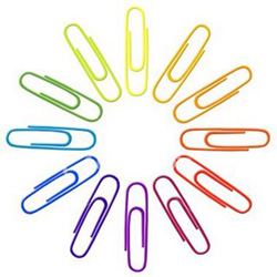  CLIPS PLASTICO COLORES 28MM X 100 UDS 