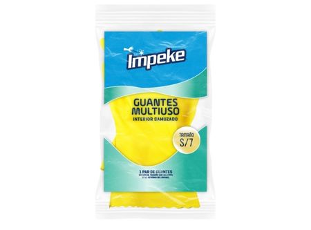  GUANTES LATEX M/USO IMPEKE AMARILLO S (PAR) 