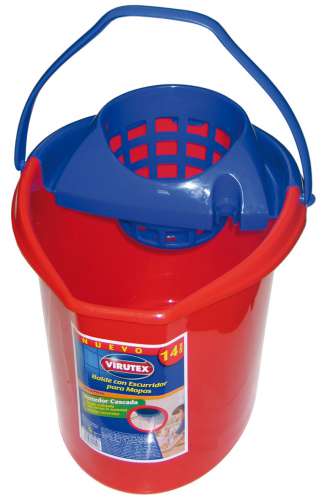  BALDE C/ESCURRIDOR PARA MOPAS 14 LT VIRUTEX 