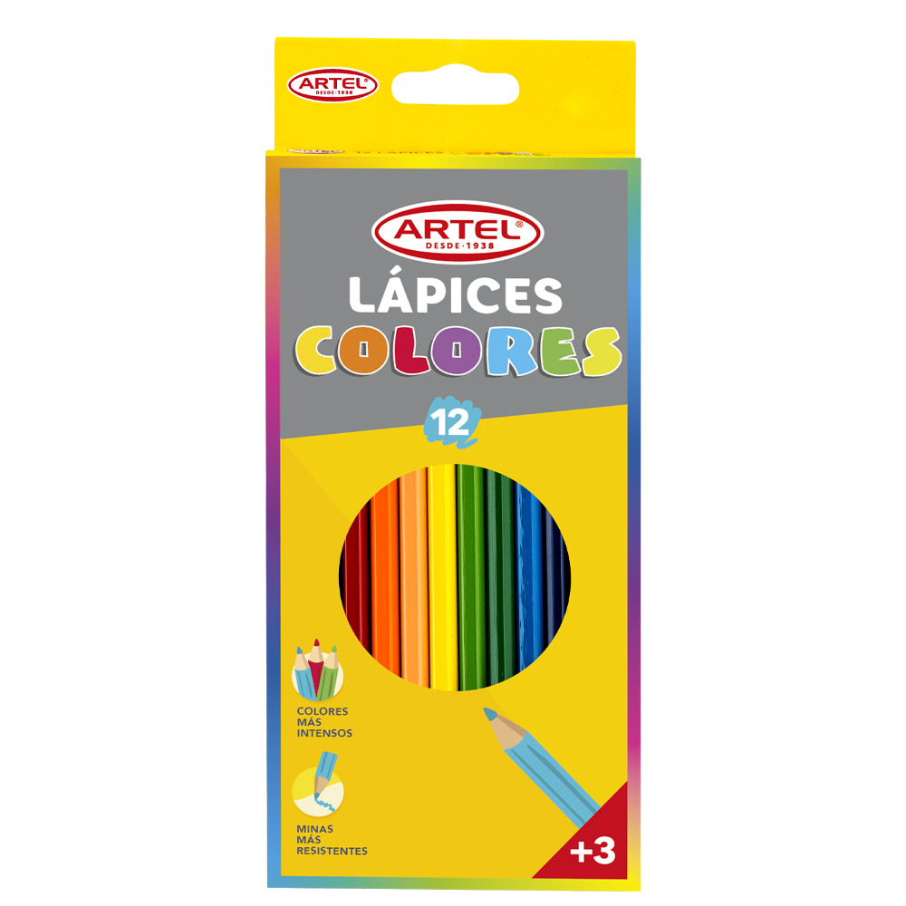  LAPIZ COLOR 12UN. LARGO ARTEL 