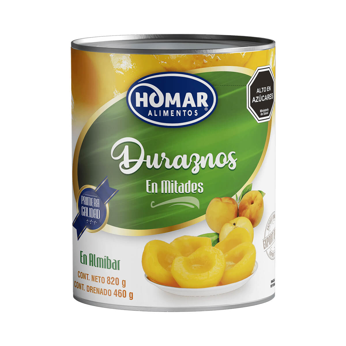 DURAZNO MITADES  820 GR HOMAR 
