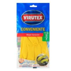  GUANTES LATEX VIRUTEX PEQUENO S CONVENIENTE AMARIL 
