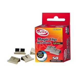  CLIPS MAGICOS 50 UN. PLATEADO 4.8 MM ADIX 