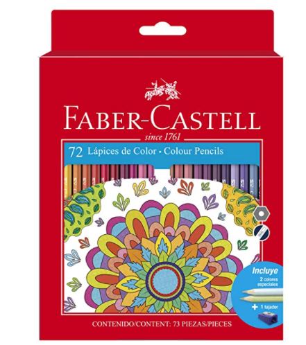  LAPIZ COLOR 72UN. LARGO HEXAGONAL MANDALA EST FA 