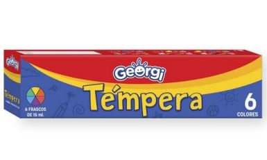  TEMPERA   6 COLORES 15 ML GEORGI 