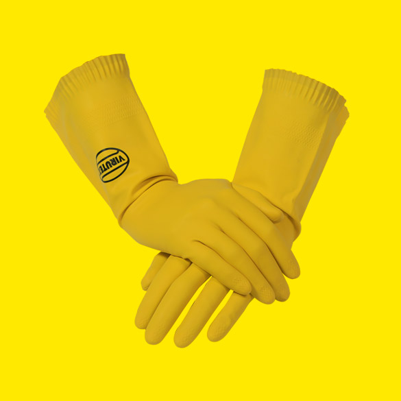 GUANTES LATEX VIRUTEX T/L No.9 MULTIUSO LARGO 