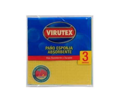  PANO ESPONJA ABSORB. VIRUTEX 3 UN. 18X19 PRO 