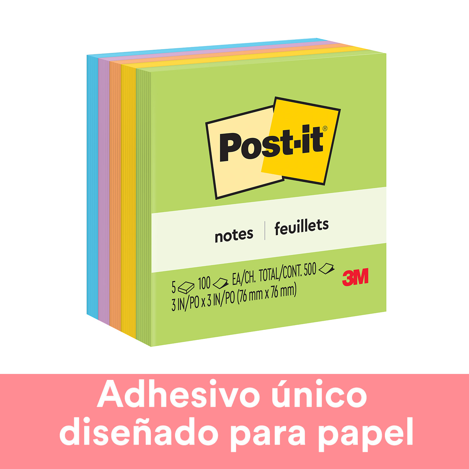  NOTA POST-IT 3M 654-5UC MEDIANO CUBO ULTRA 5 UN. 