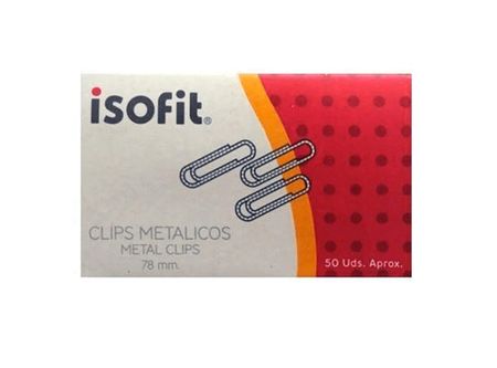  CLIPS ISOFIT METAL  78 MM PTA.REDONDA 50UND.RANURA 