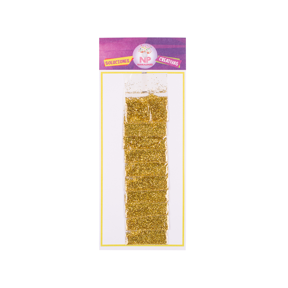  ESCARCHA COLOR 3GR X 10 UN DORADA 