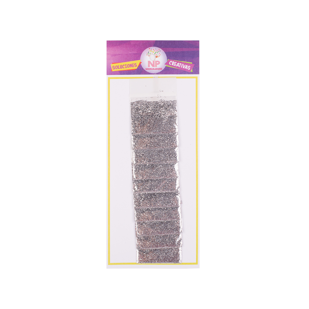  ESCARCHA COLOR 3GR X 10 UN PLATEADA 