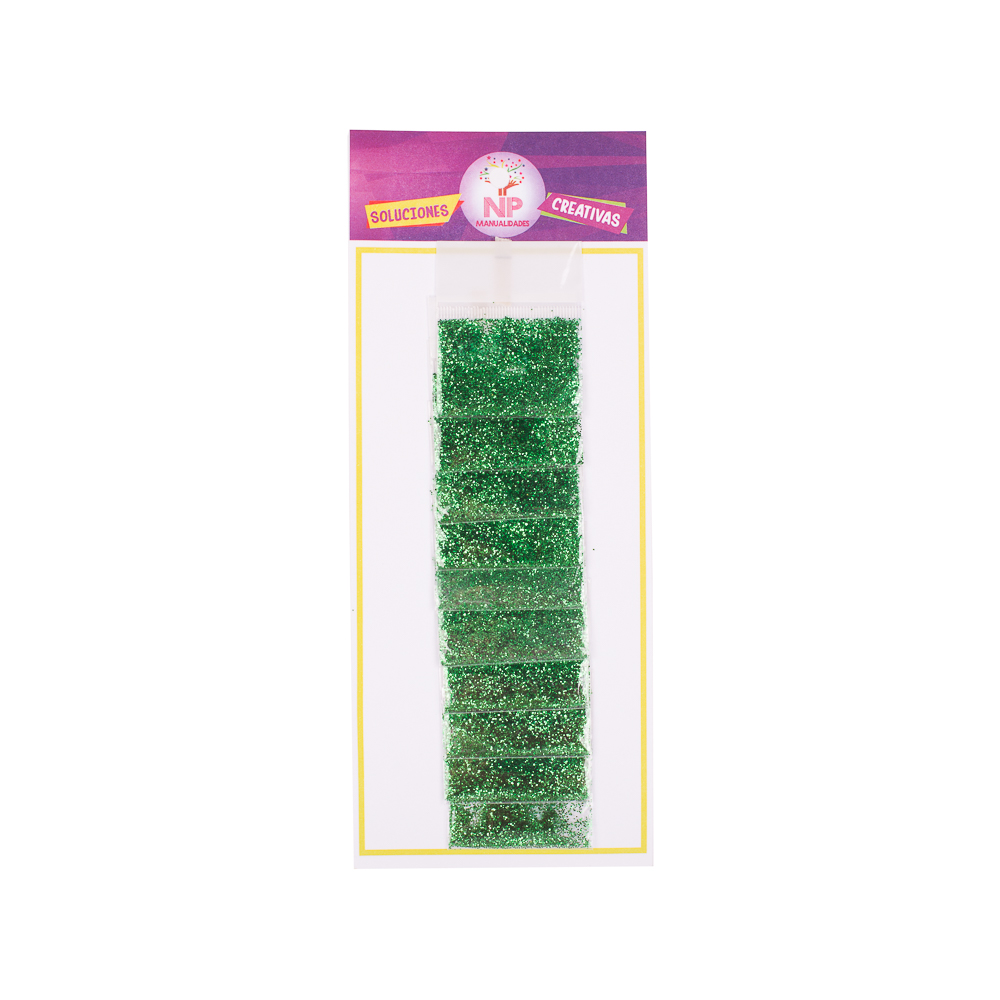  ESCARCHA COLOR 3GR X 10 UN VERDE 