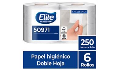  PAPEL HIG. 6 ROLLOS 250 MT H/D ELITE JUMBO 