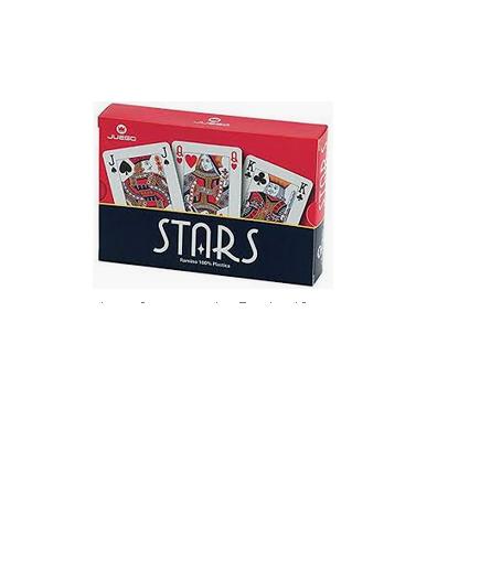  JUEGO NAIPES INGLES POKER- 2 MAZOS PLASTICOS 