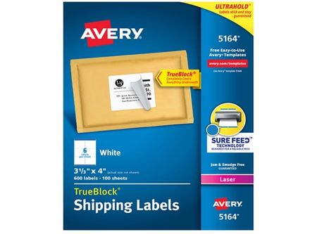  ETIQUETA AVERY 5164 8.5X10.2 BL LASER 6XHJ 100HJ 
