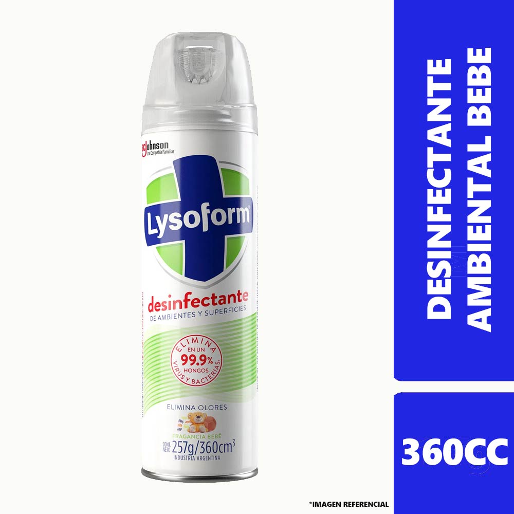  DESINFEC. AEROSOL 360 CC A/BACT LYSOFORM BEBE 