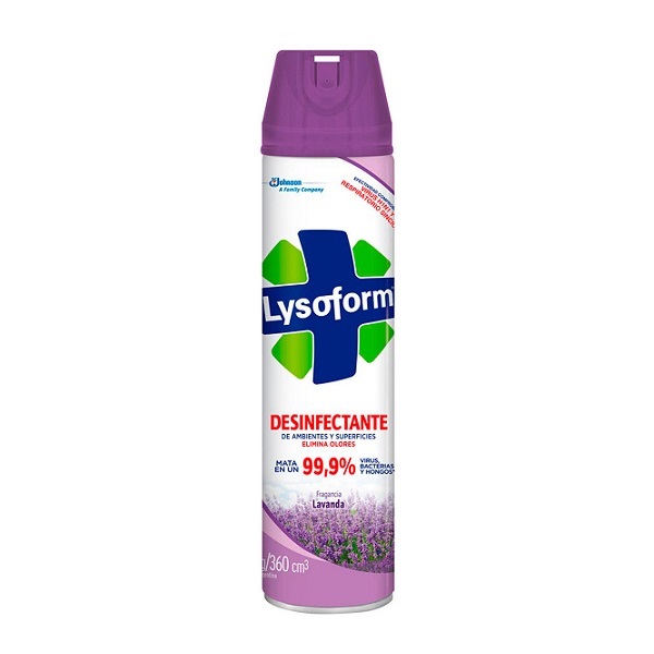  DESINFEC. AEROSOL 360 CC A/BACT LYSOFORM LAVANDA 