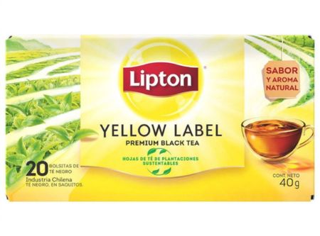  TE LIPTON YELLOW LABEL X 20 UN 