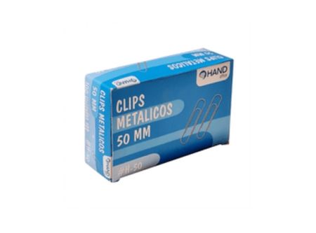 CLIPS METALICO 50MM PTA.REDONDA CJA 100UDS 