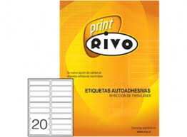  ETIQUETA LASER/INK  25X102-2C  25HJ RIVO 20 ET.HJ* 