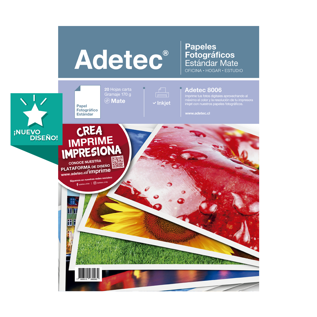  PAPEL FOTOGRA CARTA 170GR 20 HJ.MATE ADETEC 