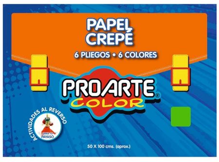  CARPETA ESCOLAR PAPEL CREPE 6 COL. PROARTE 