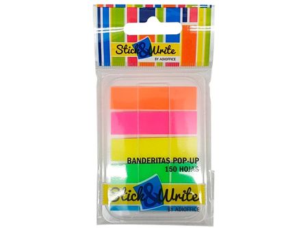  BANDERITAS POP-UP STICH & WRITE 150HJ X5 COLORES 