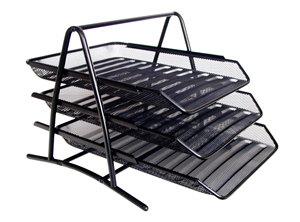  BANDEJA ESCRITORIO METALICA TRIPLE MALLA 