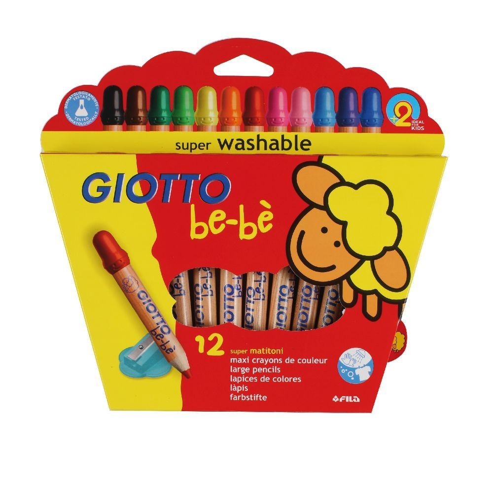  LAPIZ COLOR 12UN. CORTO JUMBO GIOTTO BE-BE +1 SACA 