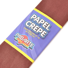  PAPEL CREPE 10 PLIE 50 X 200 CMS PROARTE CAFE OSCU 