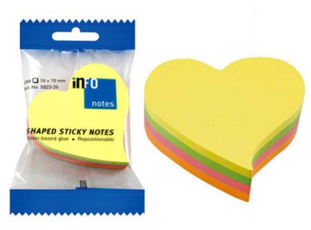  NOTA ADHESIVA INFO NOTES CORAZN 200 HOJAS 