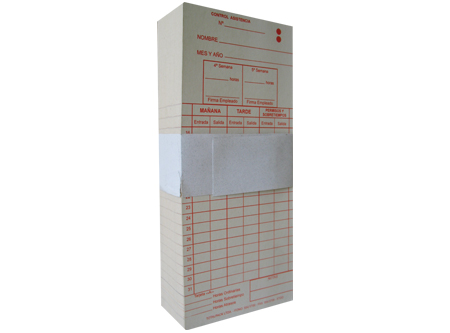  TARJETA RELOJ X 100 UN. TOTALPACK ET-8200 < A > 