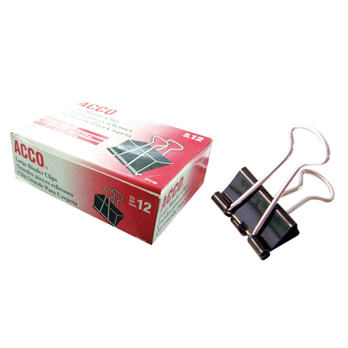  DOBLE CLIPS NEGROS 1.1/4 32MM X 12 UN ACCO 