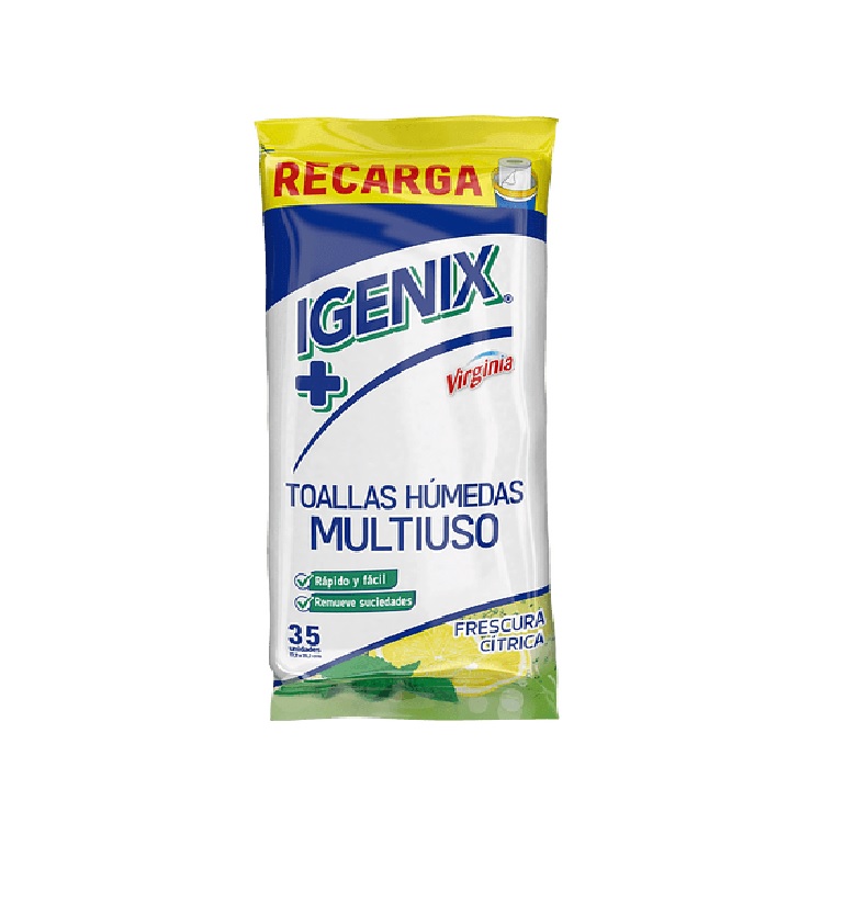  TOALLA DESINF IGENIX 35 UN CITRICO RPTO. M/USO 