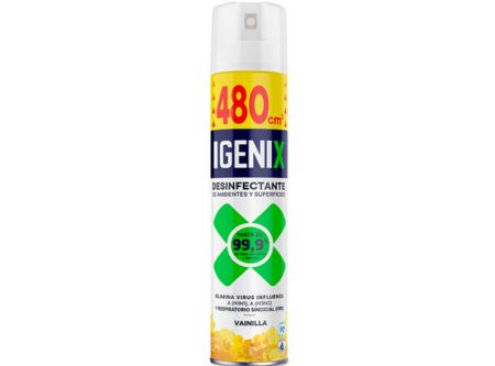  DESINFEC. AEROSOL 480 CC A/BACT IGENIX VAINILLA 