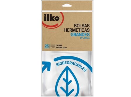  BOLSA ILKO ALMACEN 27 X 28 CM 25 UN HERMETICA 