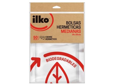  BOLSA ILKO ALMACEN 18 X 20 CM 50 UN HERMETICA 