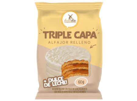 ALFAJOR 3 CAPAS CH/BCO 24UN X 60 GR DULCEDIA 
