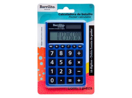  CALCULADORA BASICA BOLS. BARRILITO 12DIG 8046CBB 