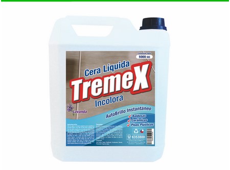  CERA LIQ.  5 LT AUTO BRILLO INCOLORA TREMEX 
